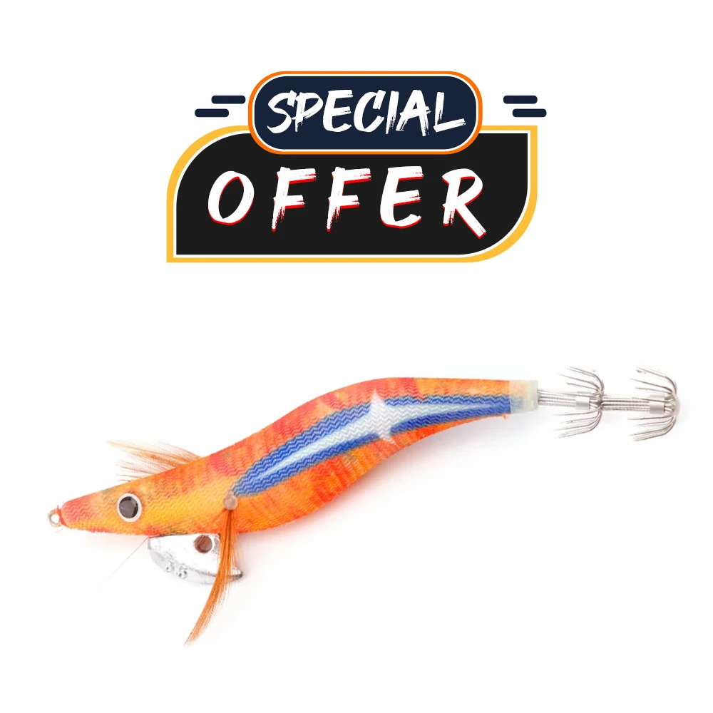 GOBASS Special Offer Limited 145mm 21g Luminous Wood Shrimp Squid Jig Cuttlefish Sea Fishing Lures