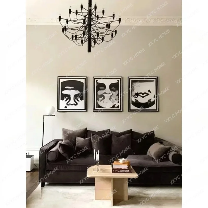 XXNatural Roman cave stone coffee table small apartment living room minimalist style square modern high-end sofa tea table