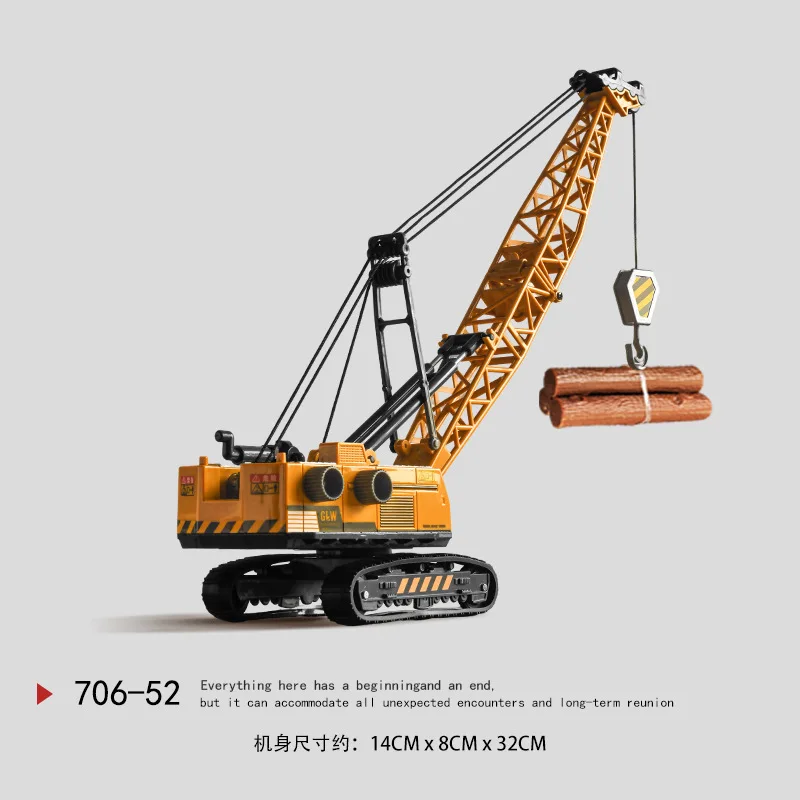 

Alloy+Plastic Engineering Diecast Toys for Boys Tractor Excavator Backhoe Crane Bulldozer Kids Truck Children Vehicle Model Gift