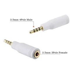 Gniazdo Adapter Audio Stereo 3.5mm 4-biegunowe męskie do 3.5mm 3-biegunowe żeńskie Adapter 3.5 M/F