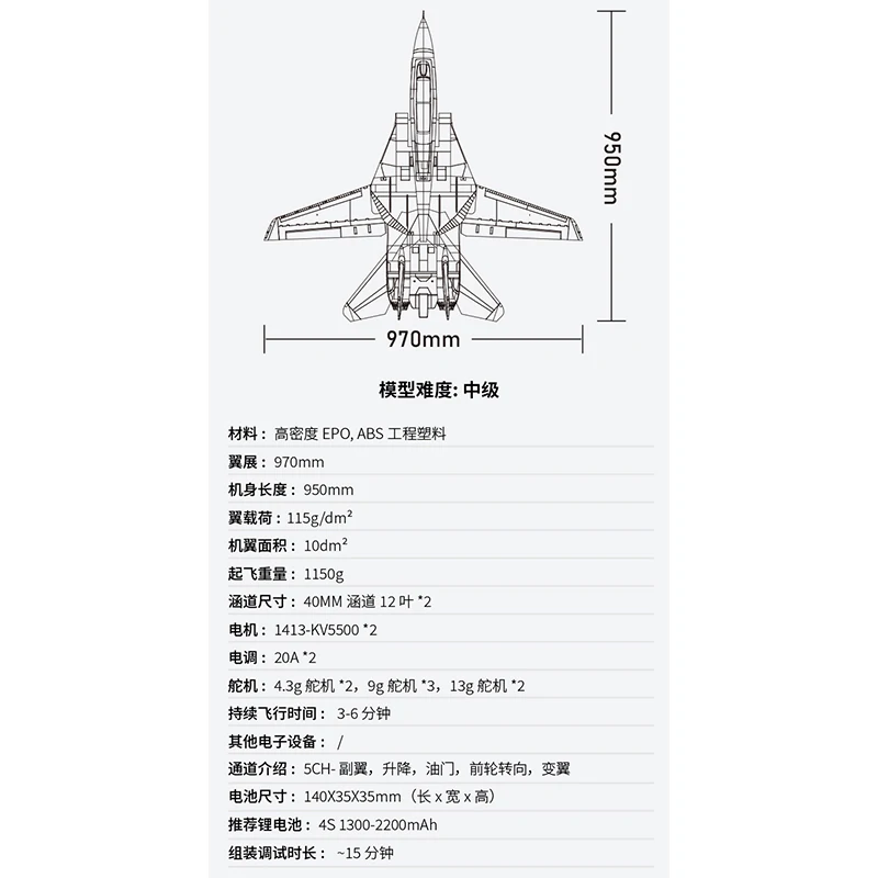 Xfly F-14 Tomcat Fighter Télécommande Avion Variable Balayage Aile Jet Touristes 40mm Canal Ventilateur Électrique Modèle macro Aile Cadeau