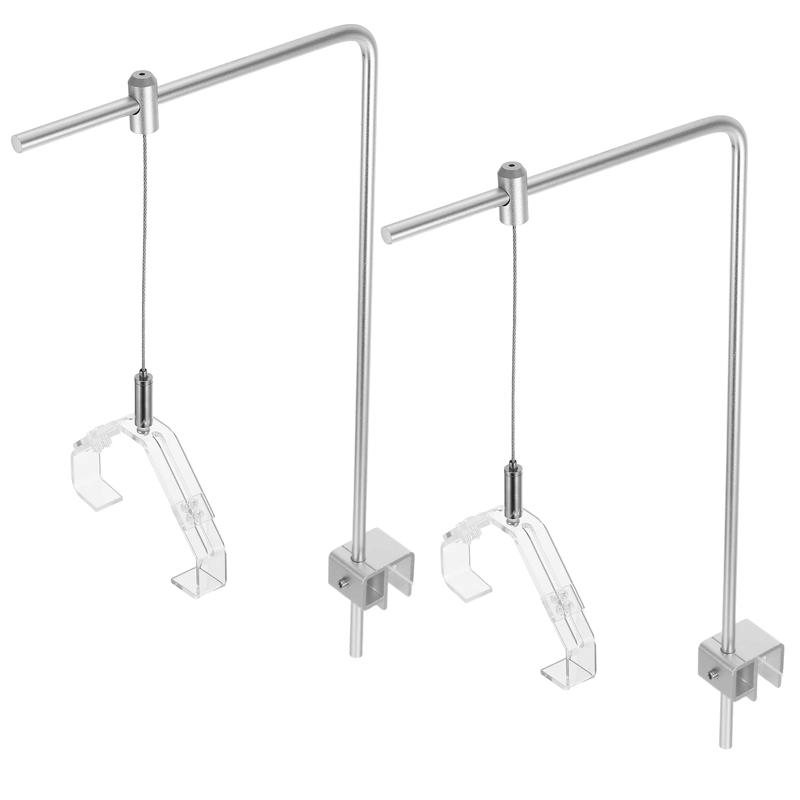 Soporte de luz para pecera de aleación de aluminio, colgador de acuario, soporte de lámpara para pecera, accesorios de altura ajustable, 2 uds.