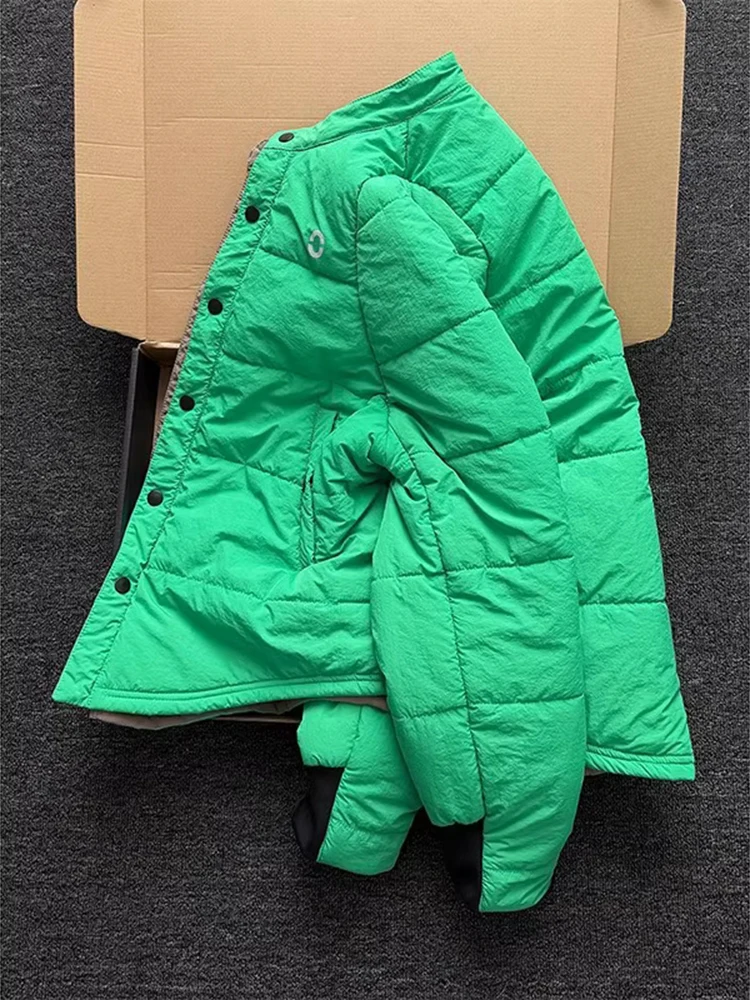 

Легкая хлопковая куртка двустороннего ношения для активного отдыха, мужская осенне-зимняя повседневная модная куртка с прямым подолом