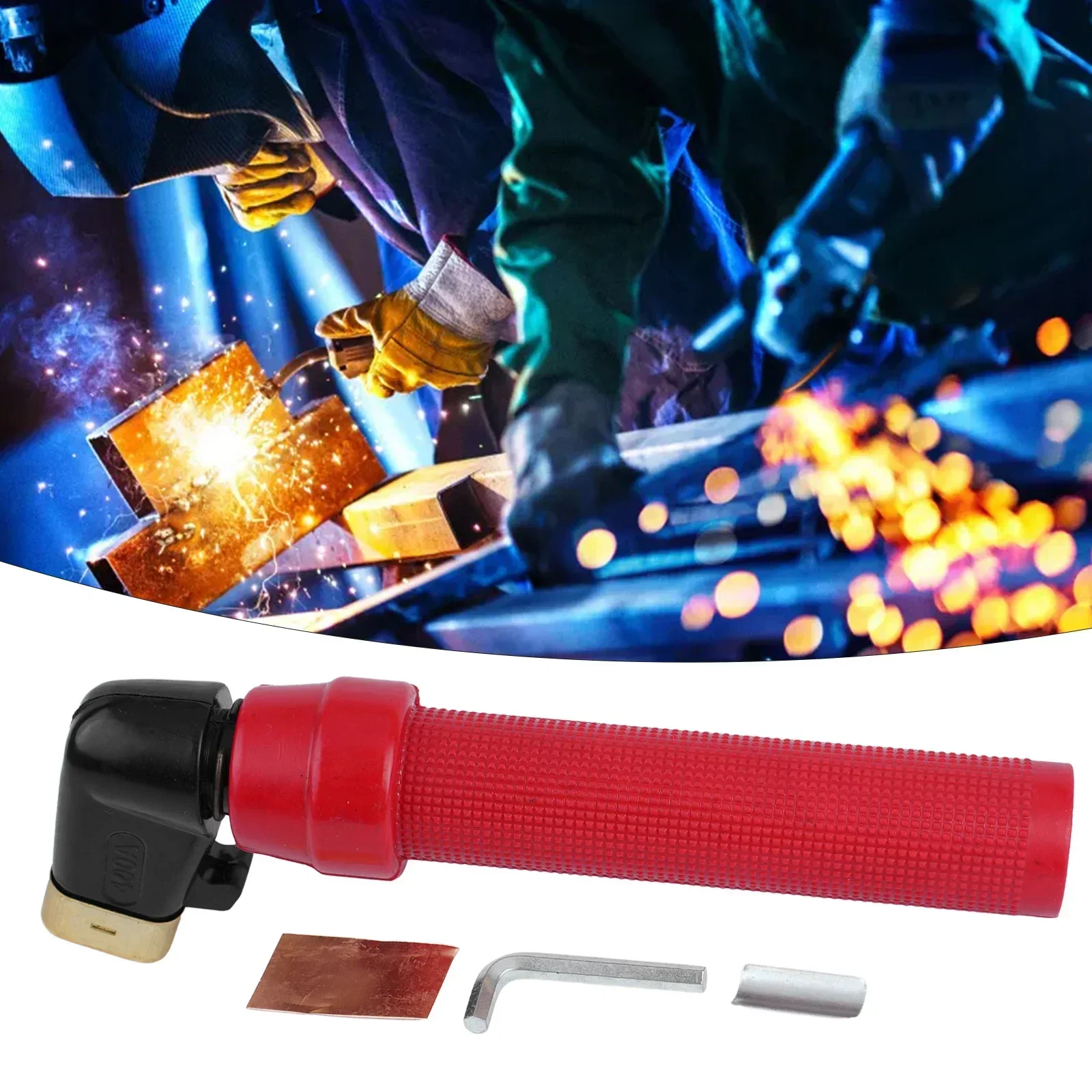 Brand New Electrode Holder Twisted Welding 300-400A 400A ARC MMA Accessories Red Welding Machine Welding Tongs