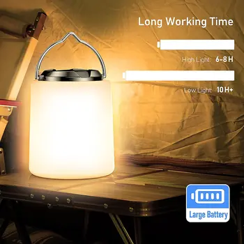 Rechargeable camping light flashlight camping Lantern -3000K warm white light waterproof Led Flashlight camping/hiking Supplies 1
