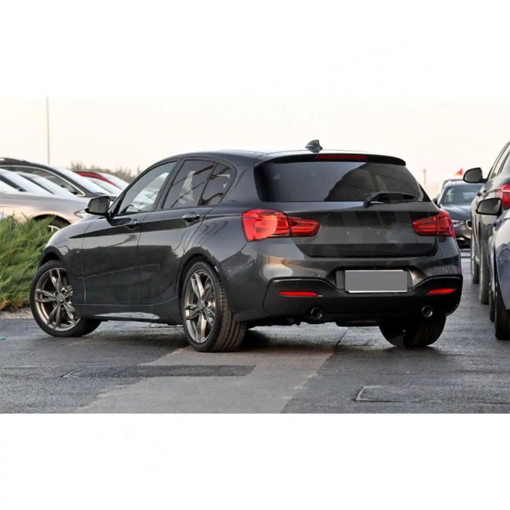 VACOMUL ABS Rear Diffuser Bumper Lip Spoiler for BMW 1 Series F20 M Sport M135i M140i 2016-2018 With Lamp Rear Bumper CarStyling