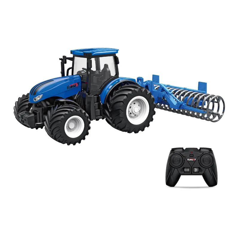 1:16 RC Tractors Remote Control Car Farm Agricultural RC Trailer LED 27MHZ Radio RC Farmer Alloy Trucks Electronic Toy Boys Gift