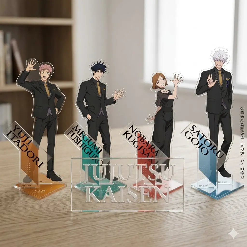 Support en acrylique Anime Jujutsu Kaisen, porte-clés et enseigne avec Ryomen Sukuna, Geto Suguru, Satoru Gojo, Fushiguro Megumi – Cadeaux pour fans
