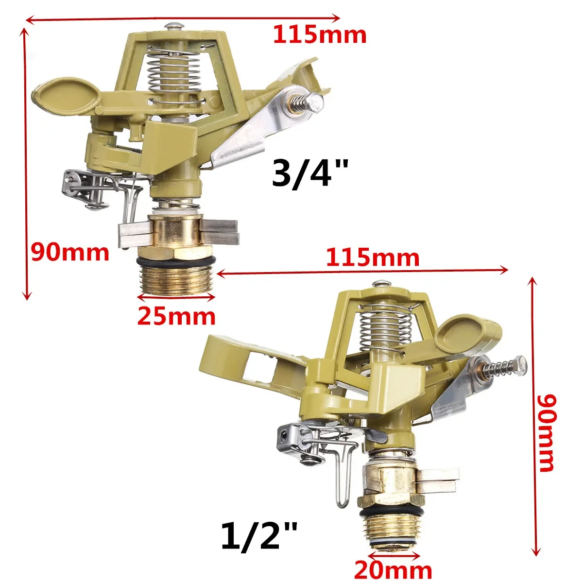 360 Degree Rotary Sprayer Sprinkler Zinc Alloy For Home Garden Yard Lawn