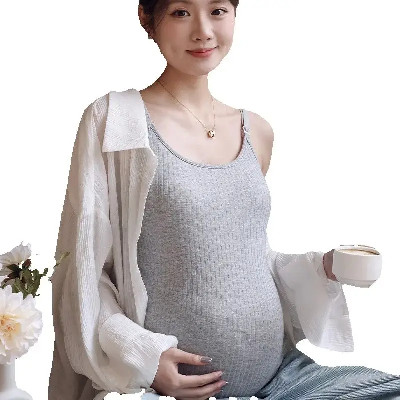 

Женские топы без косточек для кормления грудью с застежкой спереди, бюстгальтеры-бретельки для беременных для кормления грудью и сна для беременных женщин