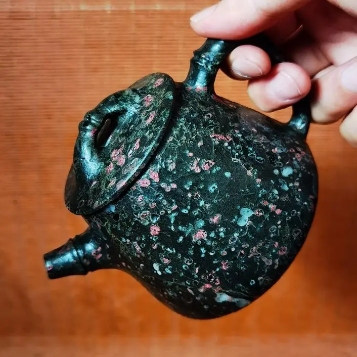 Natural Stone Teapot Chinese Tea Ceremony Plum Blossom Flower Jade Stone Tea Pots Gong Fu Teasets Gifts