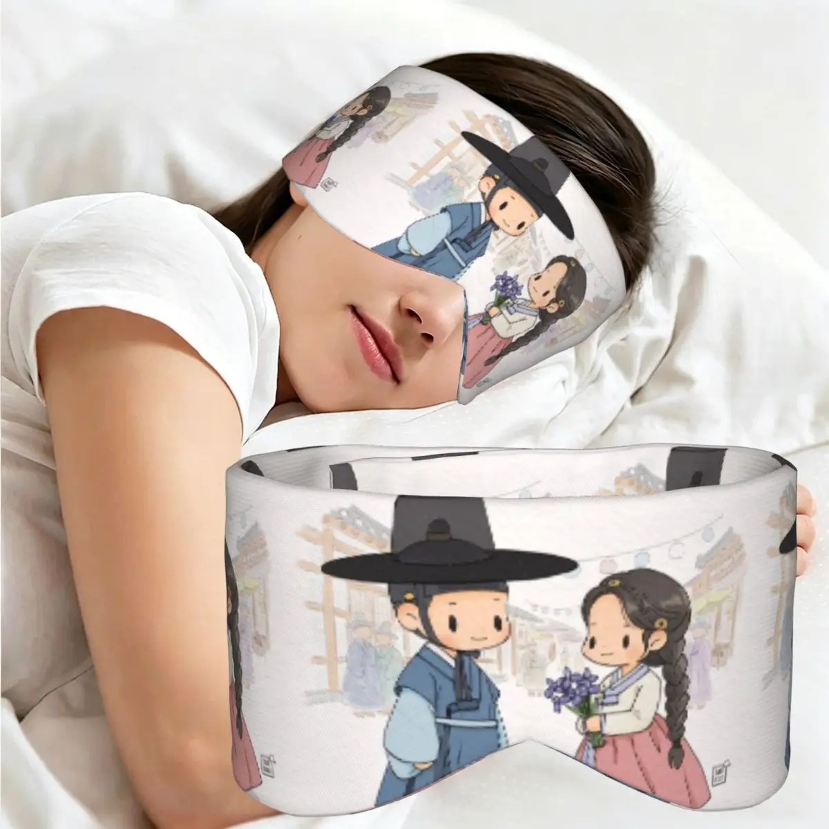 Hot TV Series Love Couple Bon Appetit Your Majesty sleep mask Portable Eye Cover for Girls Boys Office Nap Eyeshade eyepatch