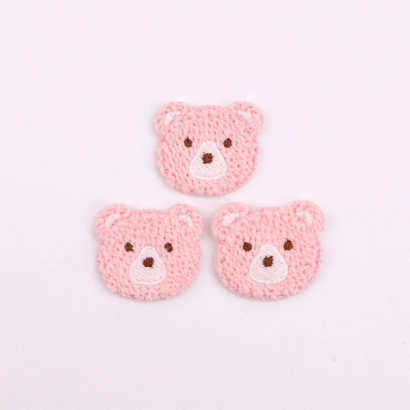 Embroidery Applique Badge Sew On Patches, Patch Teddy Bear de malha, DIY para roupas, chapéus infantis e mochila, 15PCs