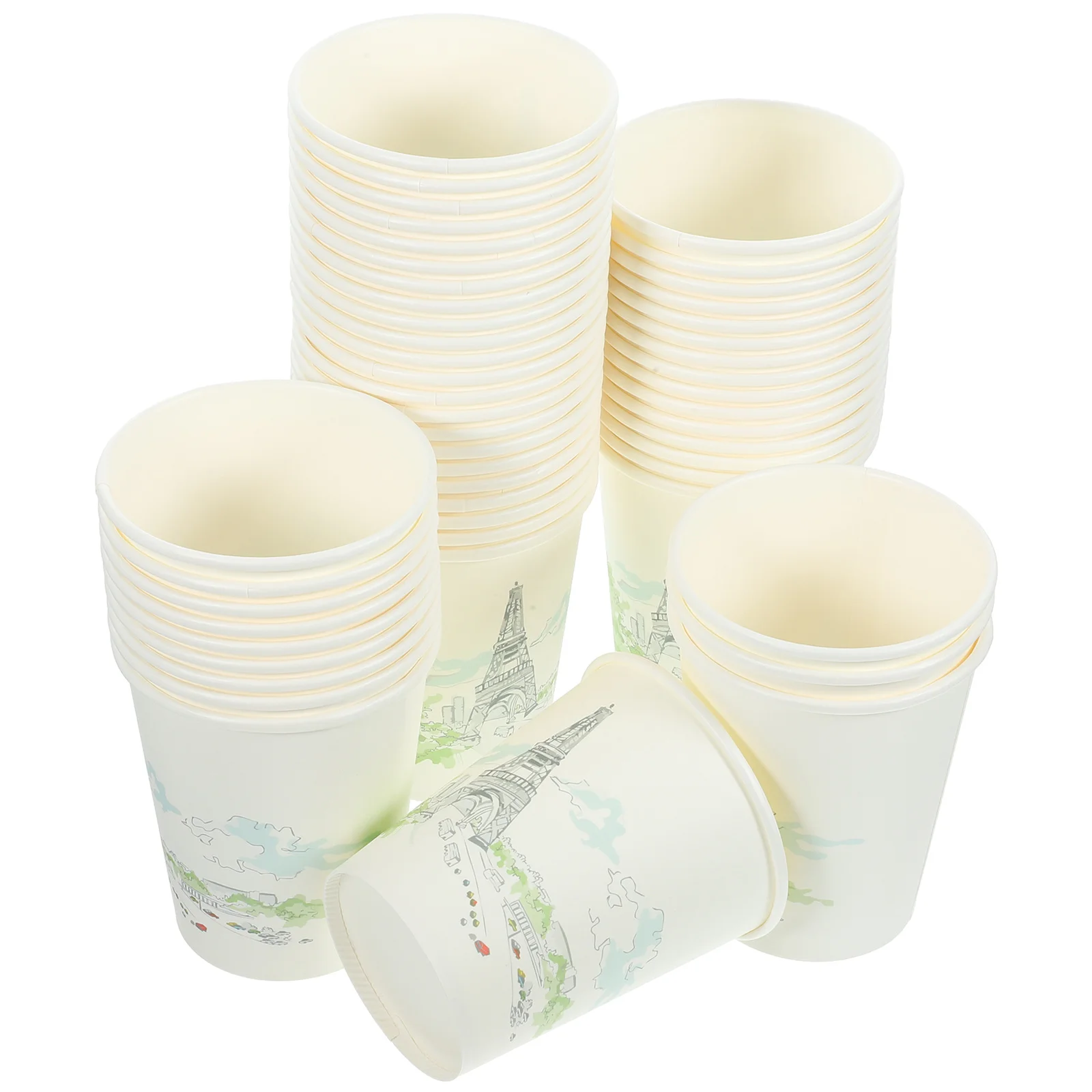 

50Pcs Thick Coated Party Disposable Paper Cups Festival Birthday Drinkware Beverage Cups Paper Cup Disposable Cup