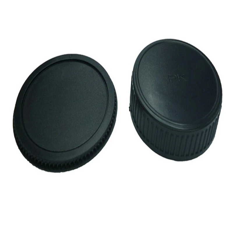 2 PCS Rear Lens Cover+Camera Body Cap Anti-dust Protection ABS Plastic Black For Pentax PK K3 K5II K50 K-R K-M K-S1 K-S2 Camera