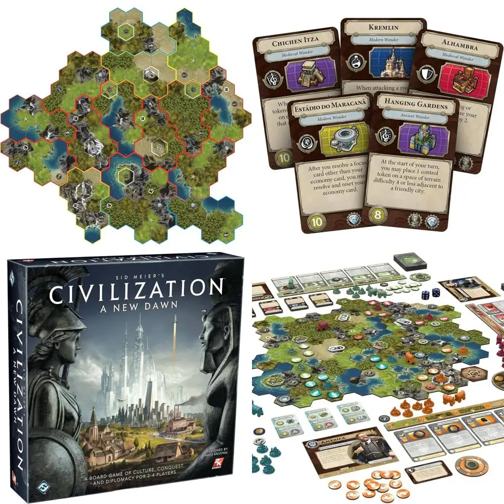

Strategize & Conquer: Civilization Board Game for Ages 14+, 2-4 Players, 1-2 Hours Play
