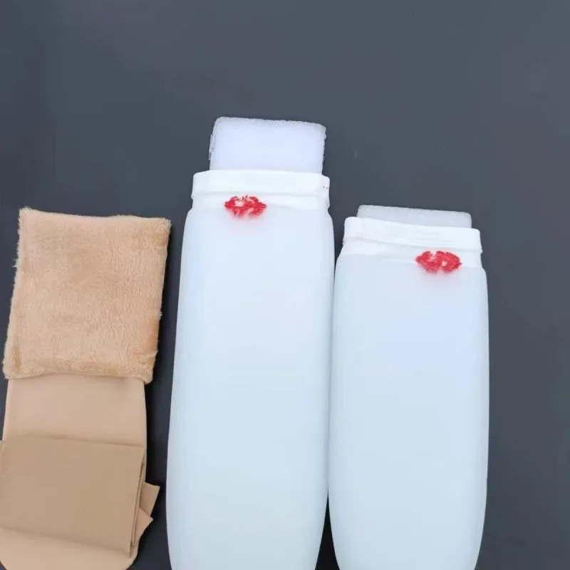 Calf Prosthetic Gel Sleeve for Amputees Soft Silicone Sock Sheath with Soft Cover Liner for below Knee Residual Limb Disability