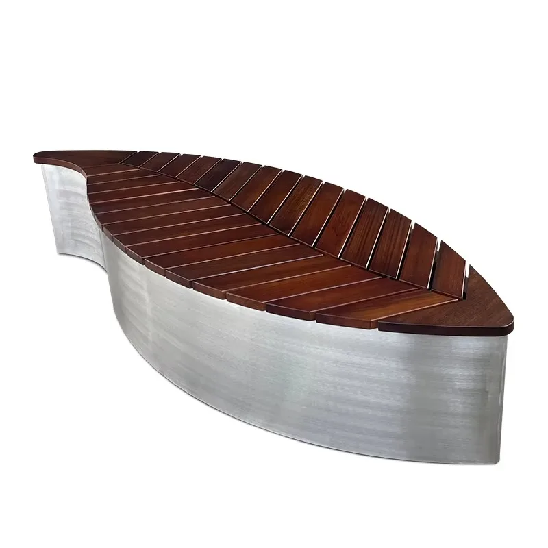 تخصيص مقعد الحديقة غير القابل للصدأ مقاعد خارجية مخصصة الفولاذ المقاوم للصدأ مقعد خارجي مقعد عام كرسي الفناء #2