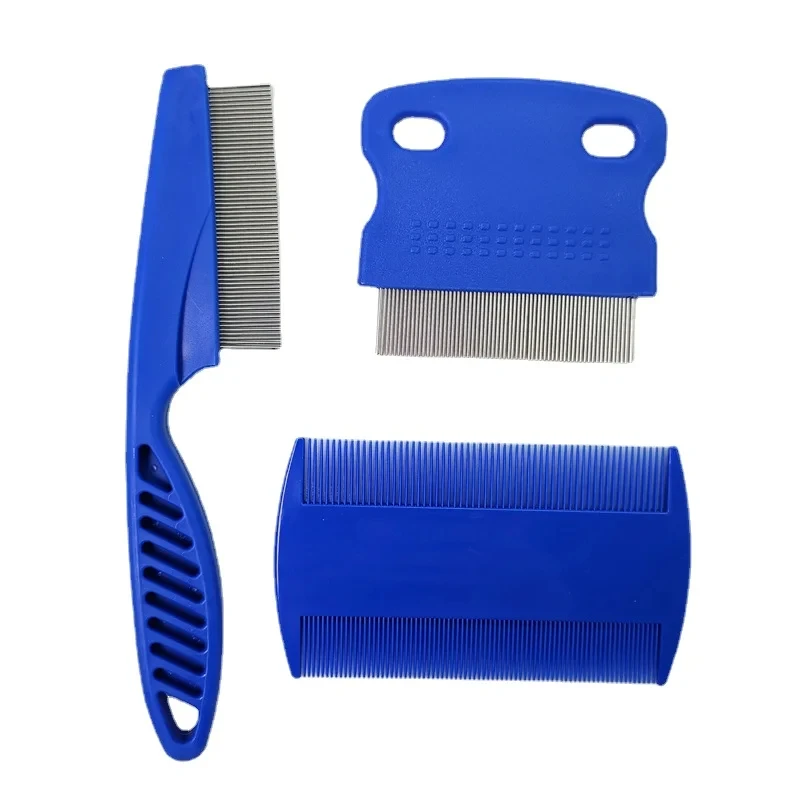 Flea Comb Cat Grooming Comb Set 3 Pcs/set Removes Mucus and Crust Small Lice Flea Combs Cats Supplies Pet Comb