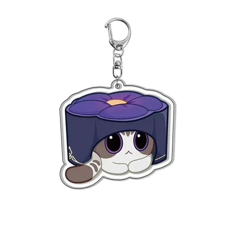 Honkai Star Rail เค้กแมวพวงกุญแจ Boothill Ruan Mei Kafka ใบมีดน่ารักการ์ตูนอะนิเมะกระเป๋าเป้สะพายหลังจี้ Key Ring Cosplay Badge ของขวัญ