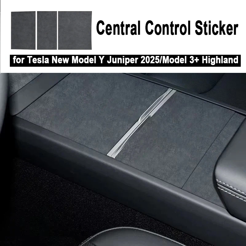 

Central Control Sticker Decal for Tesla New Model Y Juniper 2025/Model 3+ Highland Alcantara Suede Ultra-thin Patch Decoration