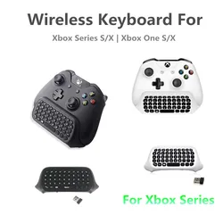2.4G Wireless Keyboard For Xbox Series X/S Controller With Receiver Headset & Audio Jack Chatpad For Xbox One S/X Game KeyPad