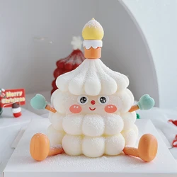 Cartoon Cute Candle Shaped Cake Decoration Cute Smiling Face Embracing Children's Birthday Baking Decoration