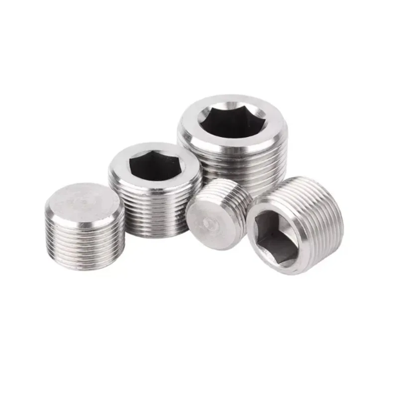 

304 Stainless Steel Internal Hex Metric Fine Thread Oil Plug M3 M4 M5 M6 M8-M33 External Thread