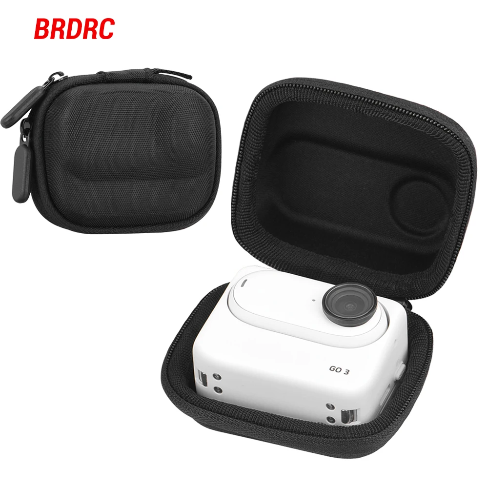 BRDRC Portable Mini Storage Bag Carrying Case Nylon Shell Protective Box forInsta360 GO3/3S Action Camera Accessories