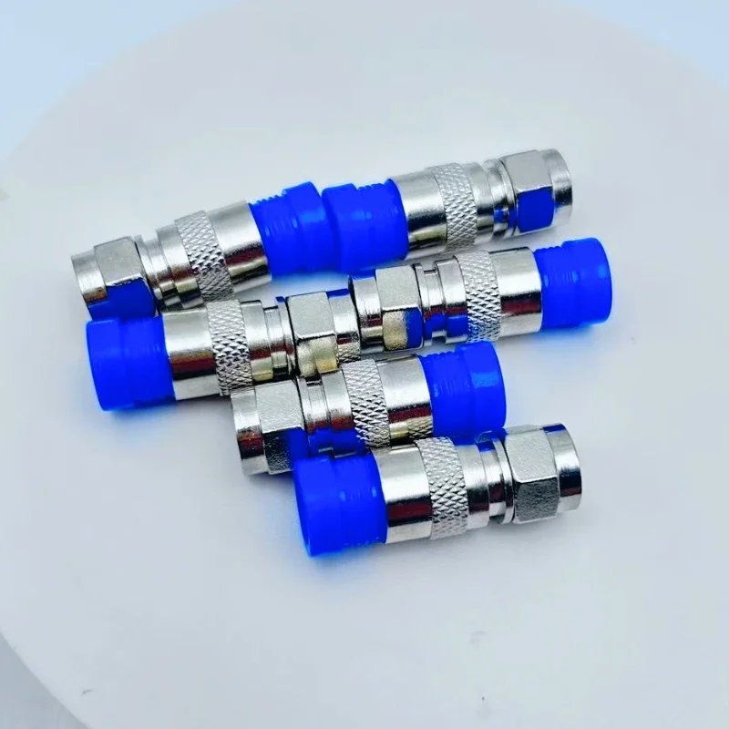 75-5 F Type Compression Connector for Signal Amplifier CATV RG6 RG59 Black Coaxial Cable F Type TV Connector  100Pcs