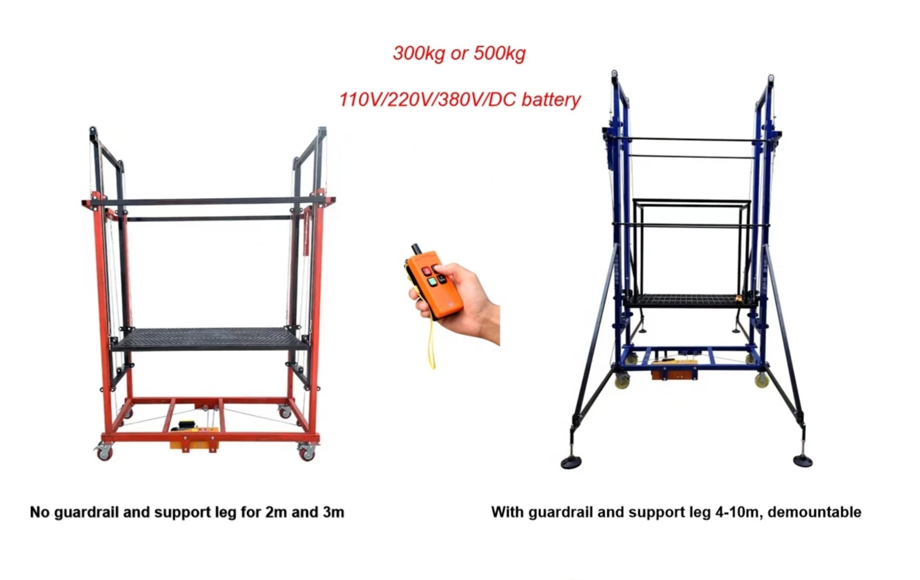 Do 500kg 6m teleskopowy składany elektryczny rusztowanie przenośny bezpieczny konfigurowalny mobilny hydrauliczny rusztowo nożycowe