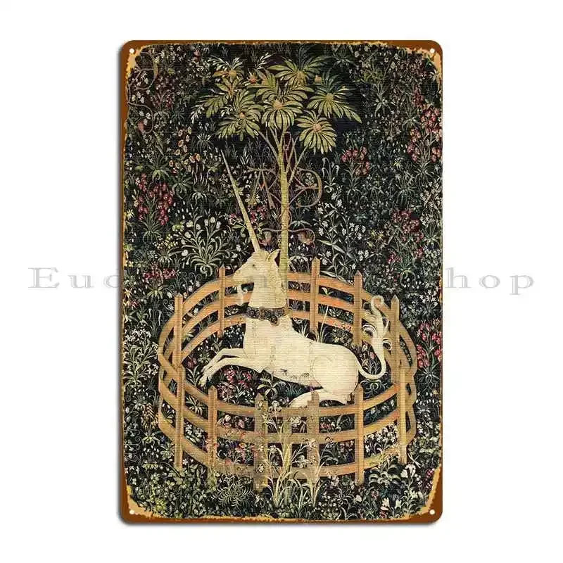 Unicorn In Captivity Metal Sign Cinema Create Club Cave Iron Tin Sign Poster