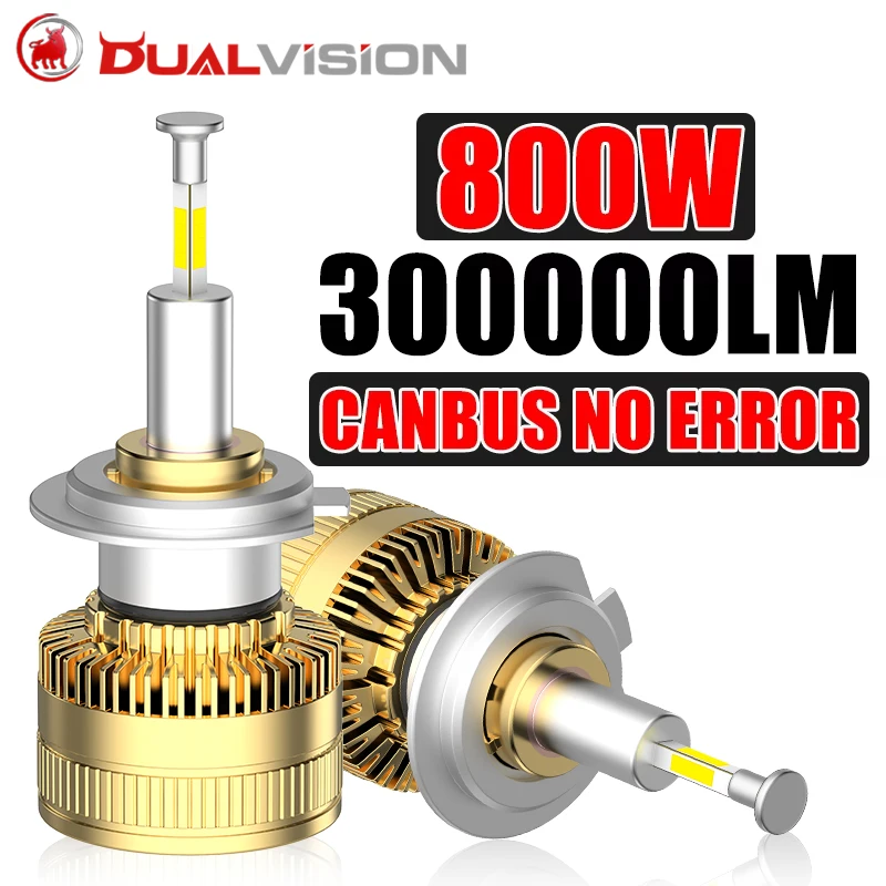 

H4 LED 360 CSP 300000LM LED Bulb H7 H11 H8 HB3 9005 9006 HB4 9012 HIR2 H9 H16 Canbus 800W 12V 6500K White 2PCS Car Lamp For Lens