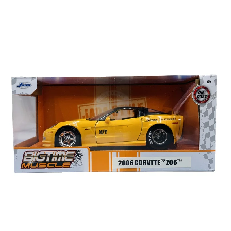 JADA1:24 Chevrolet 2006 Z06 Analog Alloy series model decorated Boy Gift Collection gift