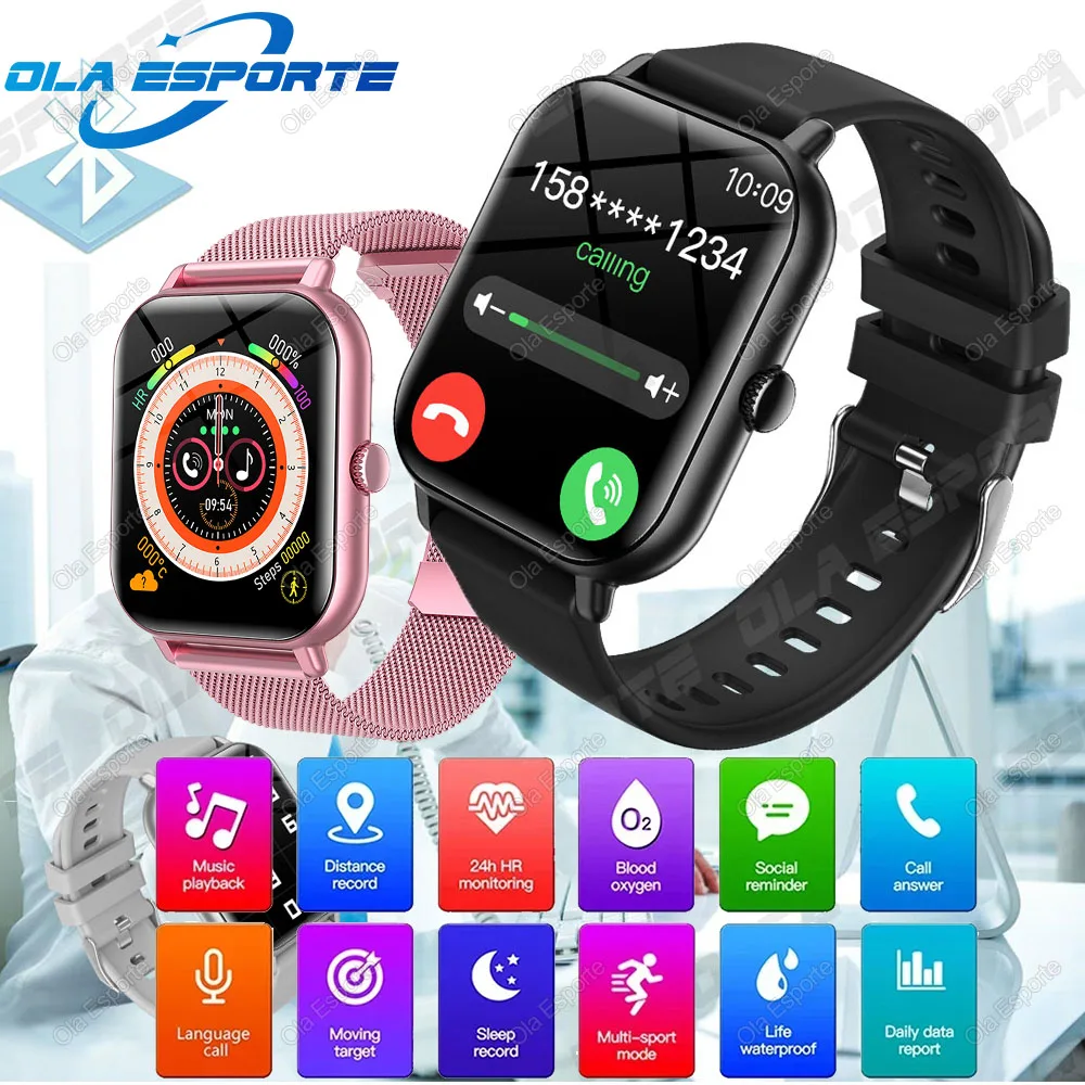 Smart Watch Men Women Gifts Full Touch Screen Sport Fitness Watches BT Call Digital Smartwatch Step Counting Wristwatch 2024 New