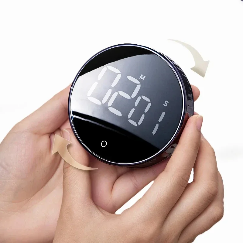 DINRGO Magnetic Kitchen Timer Digital Timer Manual Countdown Rotary Timer Mechanical Cooking Timer Cooking Shower Stopwatch