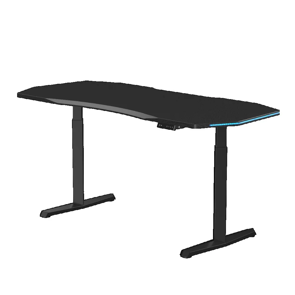 &c New Arrival Modern Iron Office Adjustable Anti-collision Standing Desk Gaming Desk