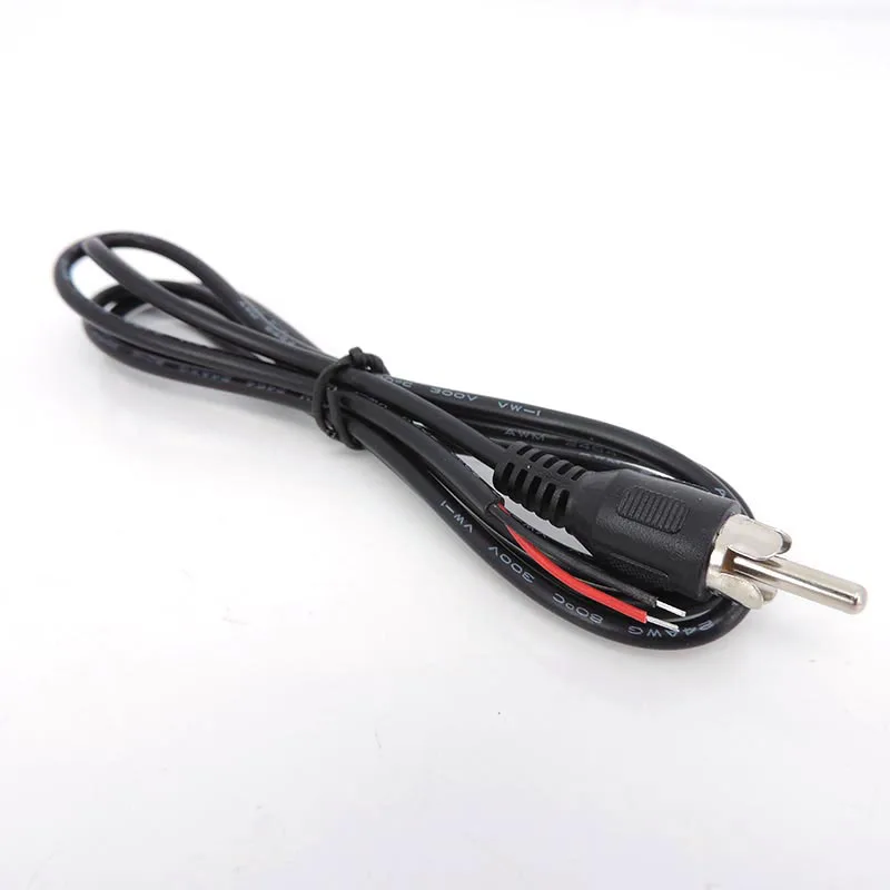 100cm Rca Male to 2pin Cable Audio Av Single Video Stereo connector extension wire lead diy repair cord lead K5
