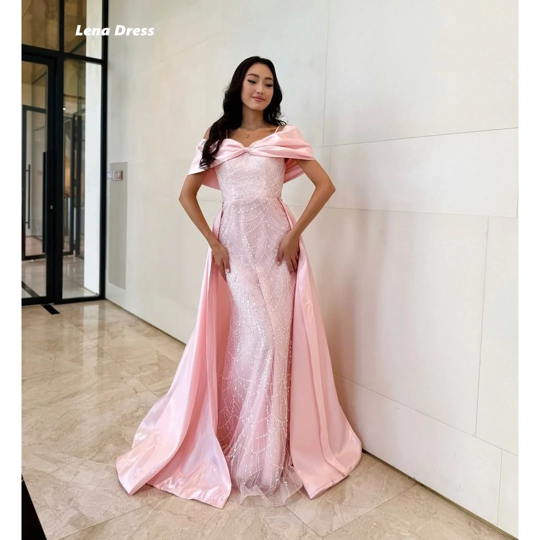 

Lena Custom Made Prom Dresses 2025 Luxury Woman Ceremony Dresses for Special Occasions Mermaid Pink Evening Gowns Luxury Dress