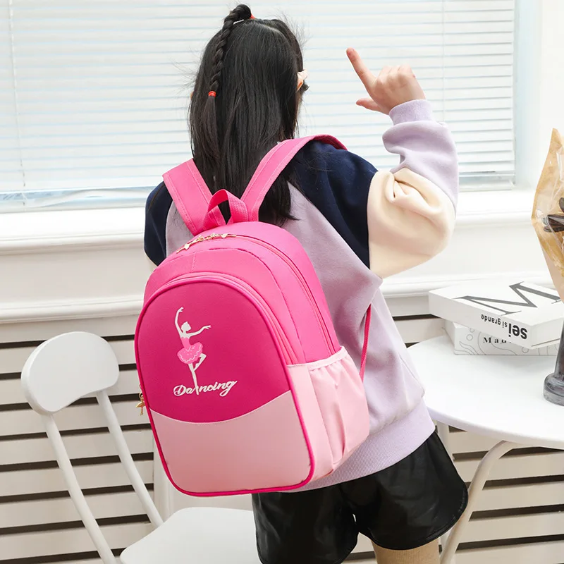 Children School Backpack Sweet Girls Causal Princess Dance Shoulder Bag Fashion Kids Ballet Storage Kindergarten Backpack Chic