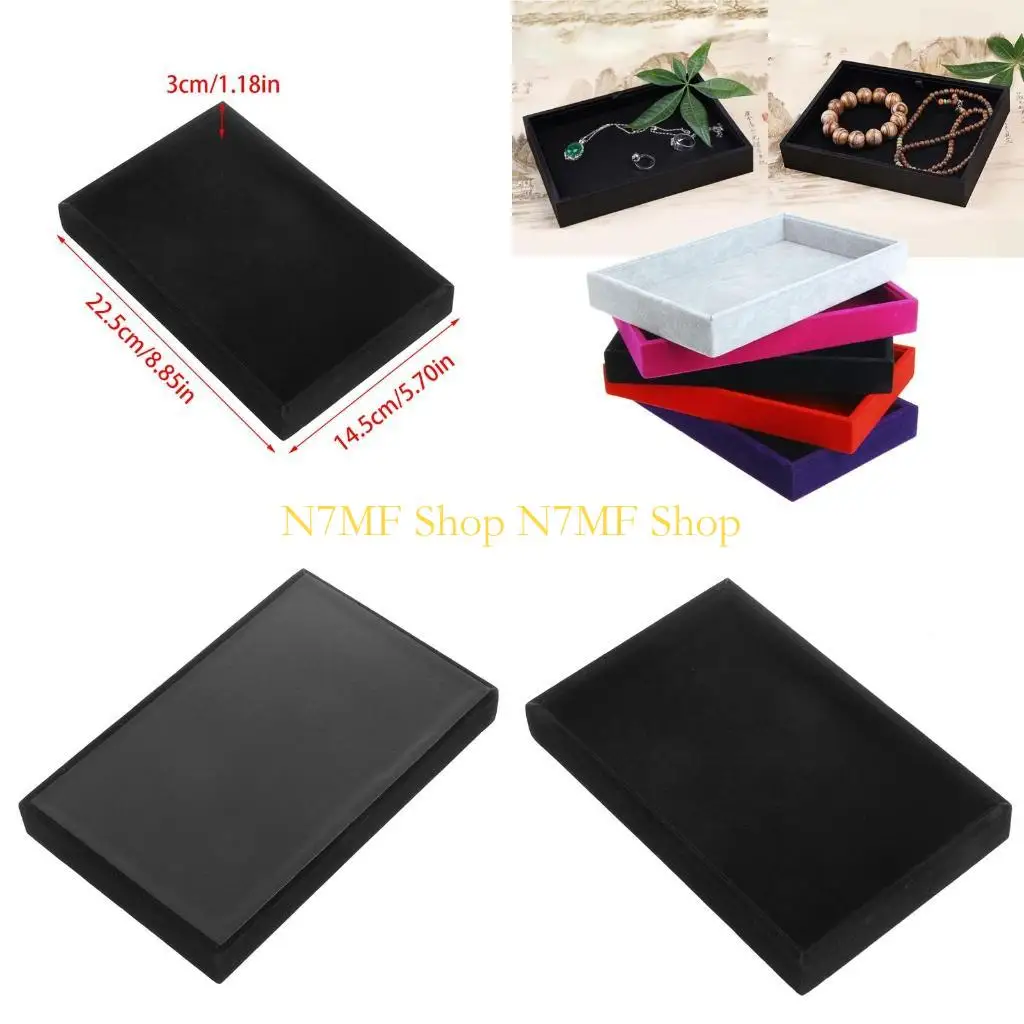 N7MF Stackable Jewelry Trays for Drawer Vanity Dresser Jewelry Display Storage Tray for Ring Necklace Earring Watch