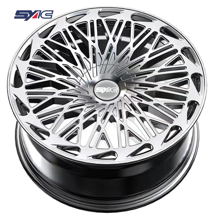 SYAC 18-24 Inch Forging Wheel Customization Trendy Design Polished Racing Car Aluminium Alloy Wheel Rims For Retrofit/upgrade