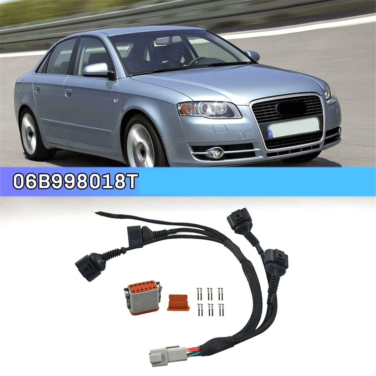 1.8T Ignition Coil Wiring Harness 06B998018T for TT A4 Quattro Golf Jetta Passat Beetle 1.8L Turbocharged 1997-2006