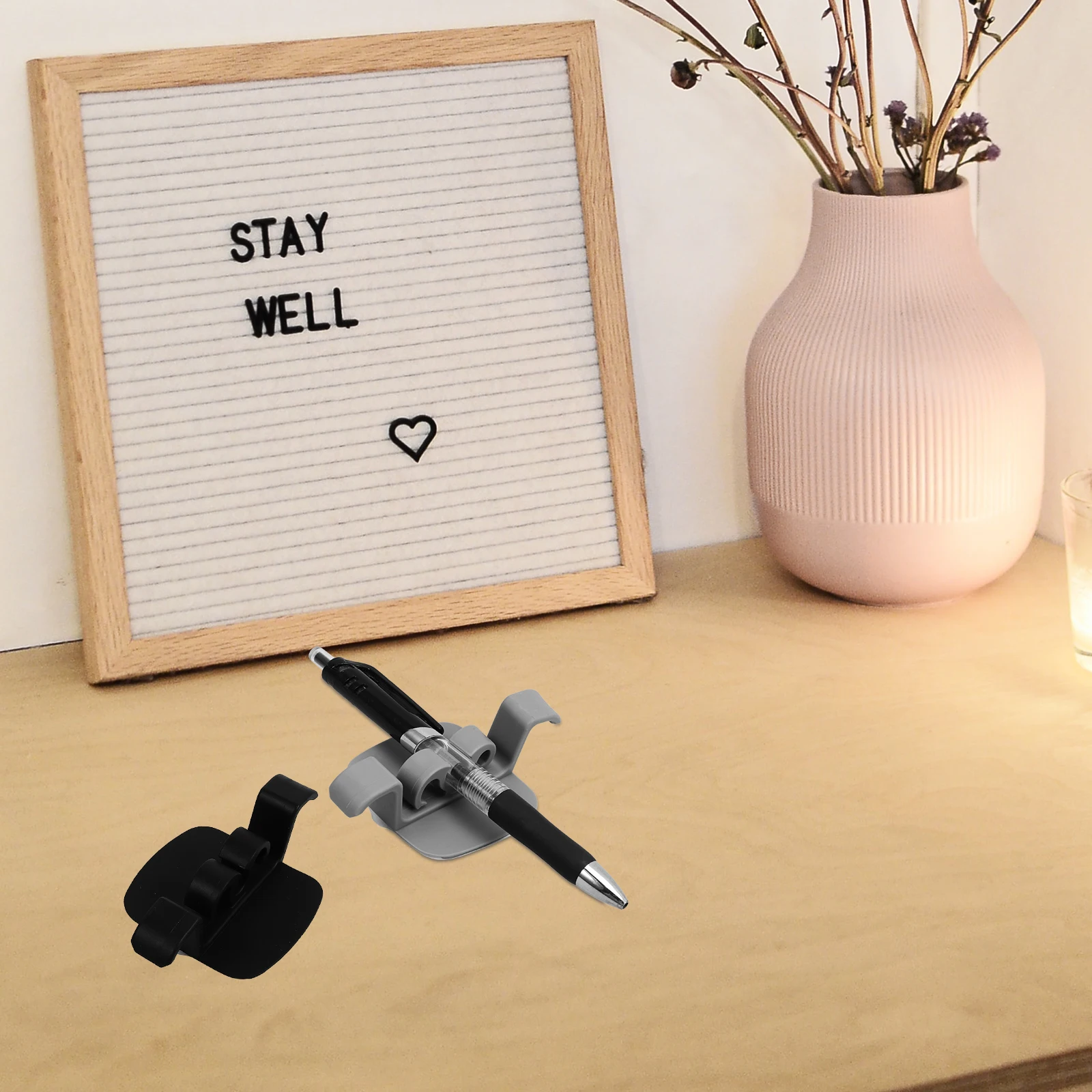 

6 Pcs Pen Holder Whiteboard Marker Clamps Small Pencil Clips Office Desktop Accessories White Gray Black 2 Each Sturdy