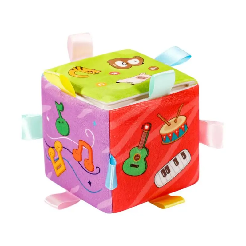 Toddler Music Toy Cube Light up Music Toy Soothing Toddler Cube Featuring Animal Patterns Fine Motor Skills Improver Boys Girls