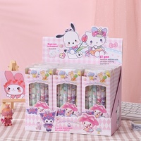 Sanrio 12pcs Gel Pens Hello Ktiiiy Cartoon Erasable Blue 0.5mm Press High Value Press St Head Writing Smoothly Learning Gift