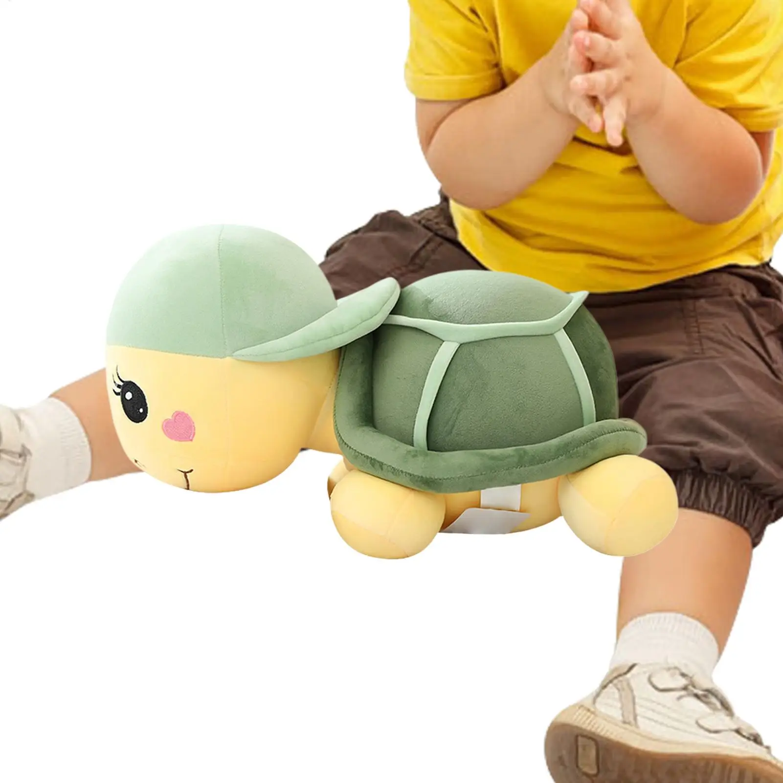 

Sea Turtle Stuffed Animal Plush Turtles With Hat Skin-Friendly Cute Doll Figure Travel Companion For Baby Shower Beach Theme