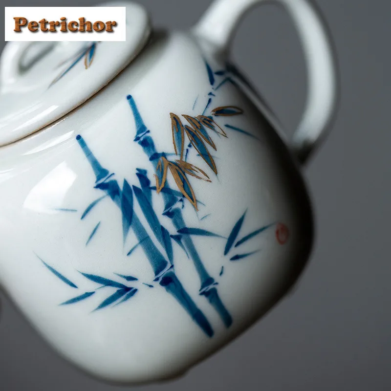 100 مللي السيراميك مذهب مربع السحلية الخيزران إبريق الشاي الإبداعية الشاي Infuser وعاء الشاي تمرغ غلاية مع ثقب الكرة أدوات المائدة الحلي #5