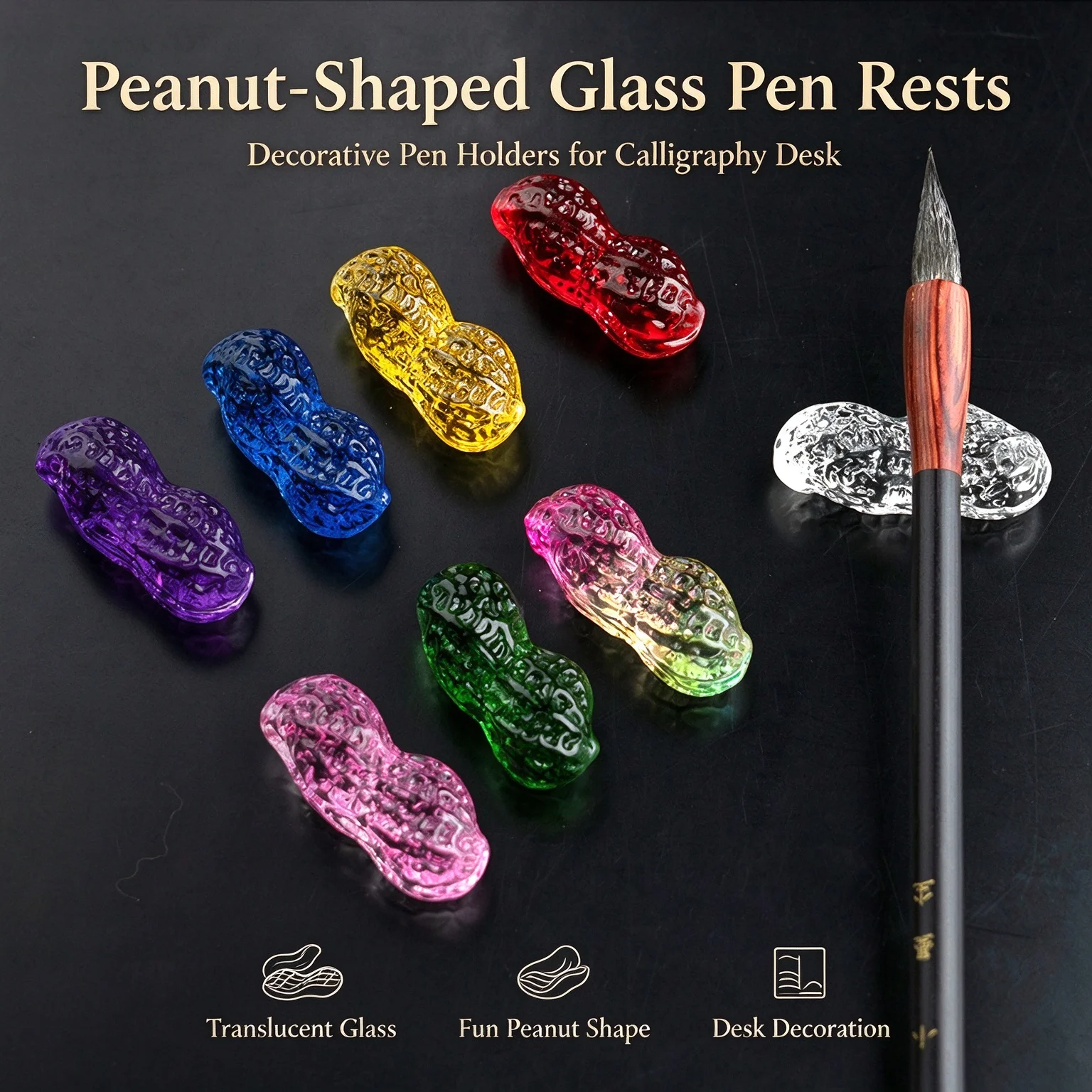 Crystal Brush Rest Brush Mountain Ink Dish Paperweight Four Treasures Of Study For Beginner Calligraphy Practice Desk Decor
