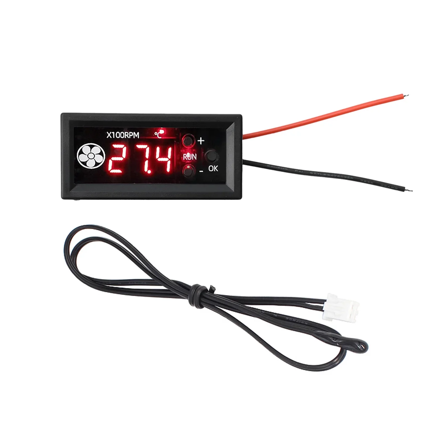 4-Draht-PWM-Lüfterthermostat 12V 3A Drehzahlregler mit Mehrfachfühler für PC-Gehäuse Industriekühlung